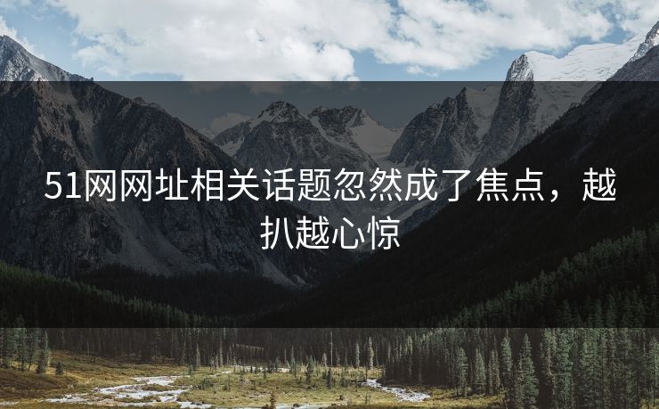 51网网址相关话题忽然成了焦点，越扒越心惊